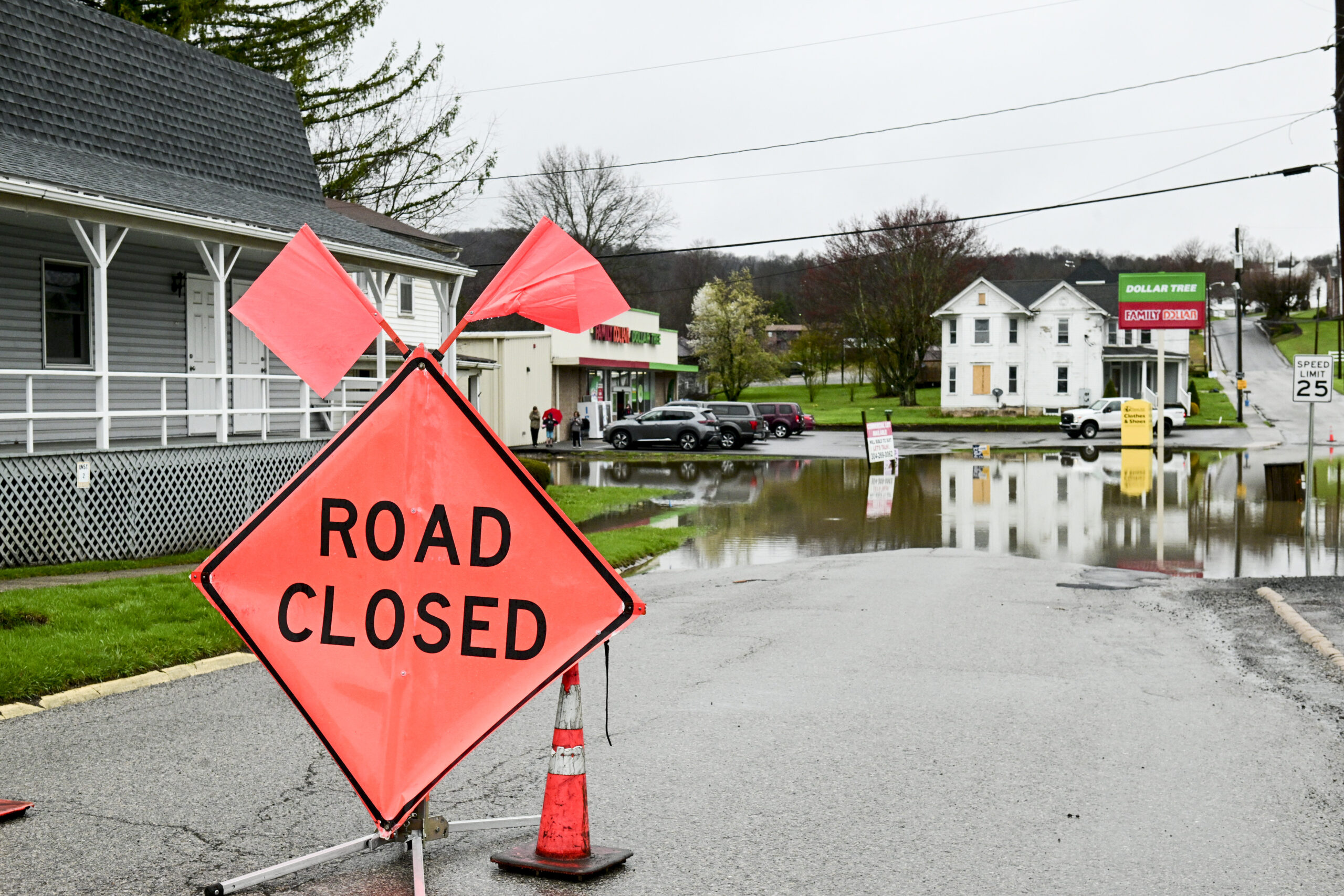 Heavy rain causes flooding, road closures across the region